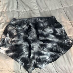 Kyodan Black and Gray Tie-Dye Women Shorts